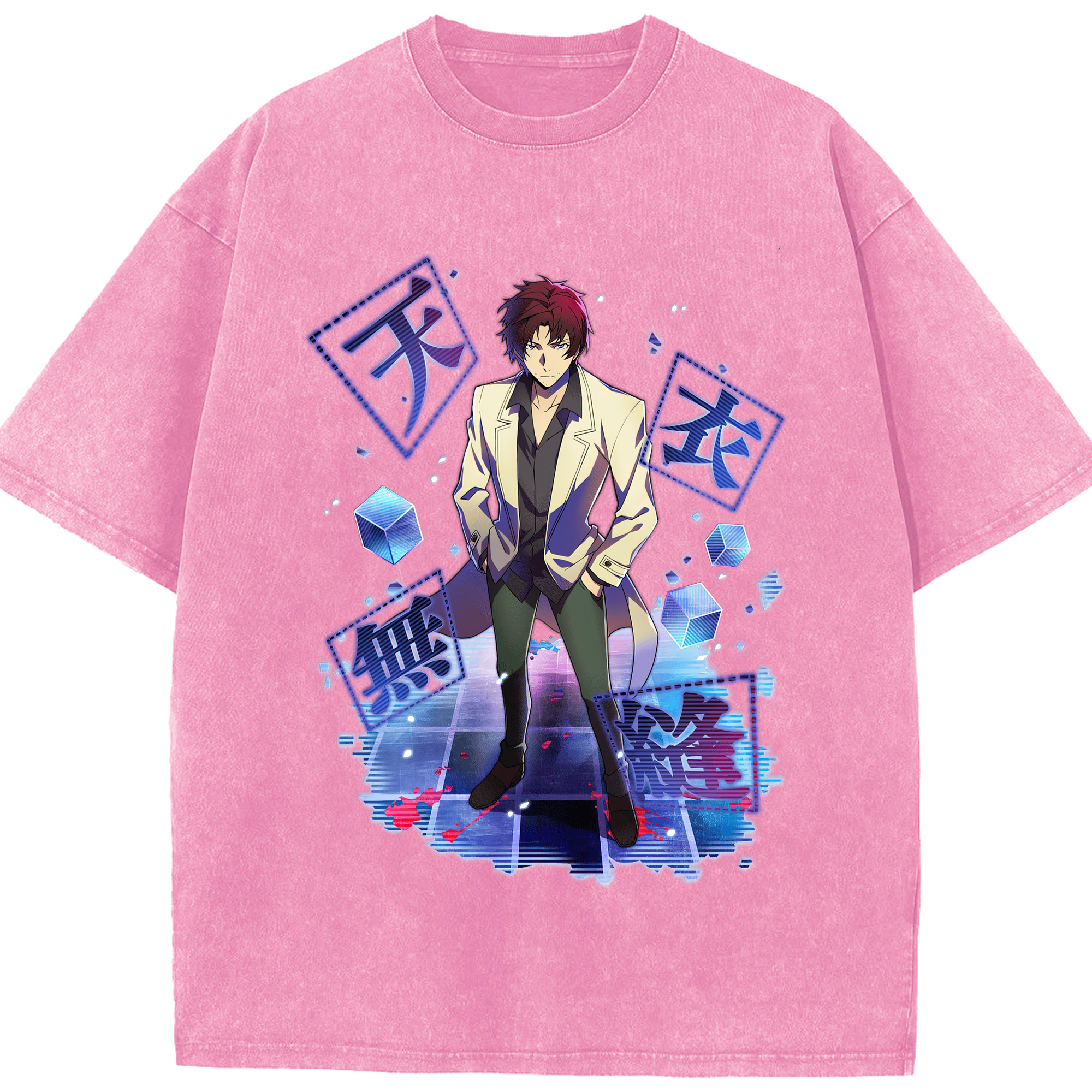 （画像用） 文豪ストレイドッグス Bungo Stray Dogs 綿100% ヴィンテージ風 半袖Tシャツ（フロントプリント）